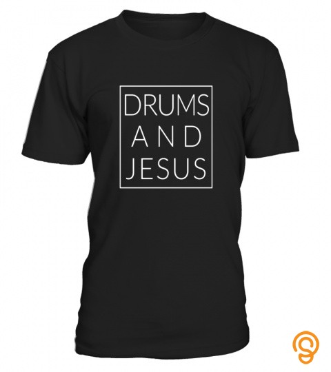 Drums And Jesus, Christian Minimal Drumming Tee Shirt