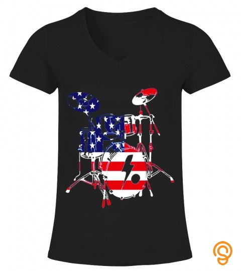 DRUMS AMERICA LOVER T SHIRT