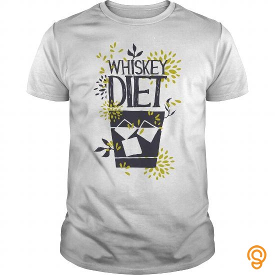 Comfy WHISKEY DIET T Shirts Screen Printing
