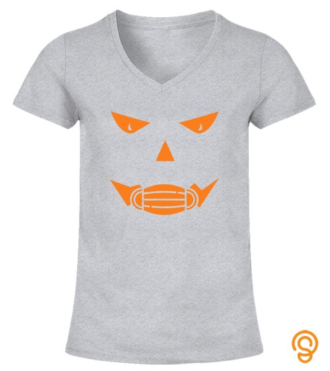 Halloween 2020 Costume Jack O' Lantern Pumpkin With Mask T Shirt