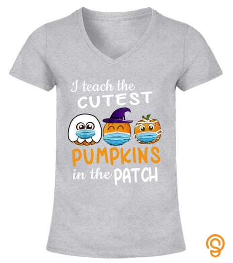 Teachers Gift Cutest Pumpkins Patch Halloween Face Mask T Shirt
