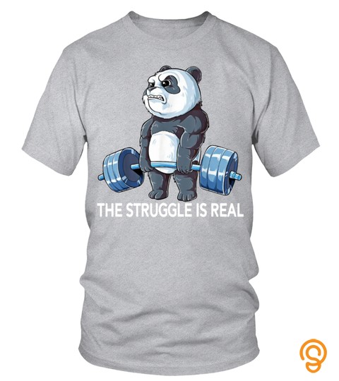 Struggle Is Real Panda Weight Lifting
