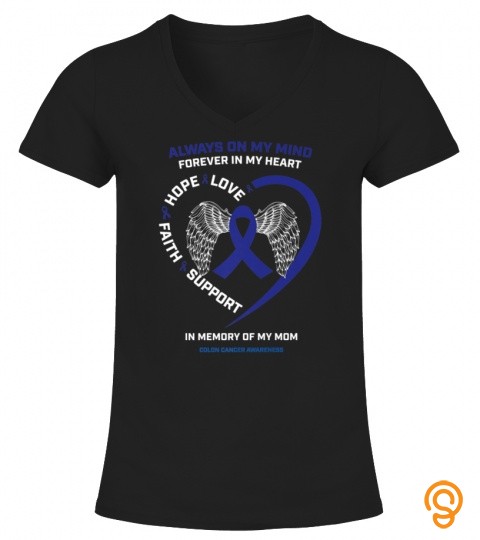 Remembrance Mother In Memory Of Mom Colon Cancer Awareness Premium T Shirt