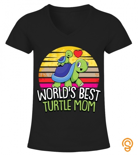 Turtle Mom Retro Reptile Pet Animal Mommy Mama Mother T Shirt