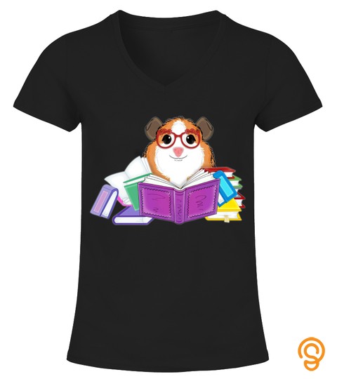 GUINEA PIG SHIRT BOOK NERD LOVE READING GLASSES FUNNY TSHIRT   HOODIE   MUG (FULL SIZE AND COLOR)