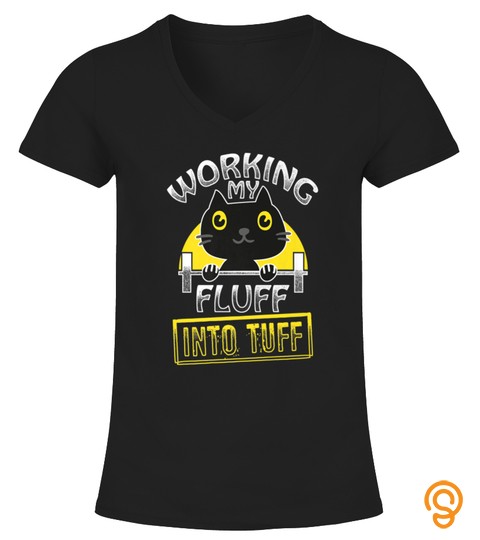 Weightlifting Cat Shirt Funny Tuff Kitten Bodybuilder Tshirt   Hoodie   Mug (Full Size And Color)