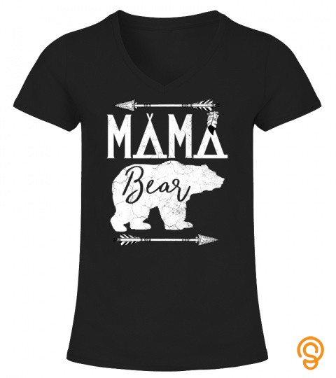 Womens Mama Bear Mothers Day Gift For Wife Mommy Matching T Shirt