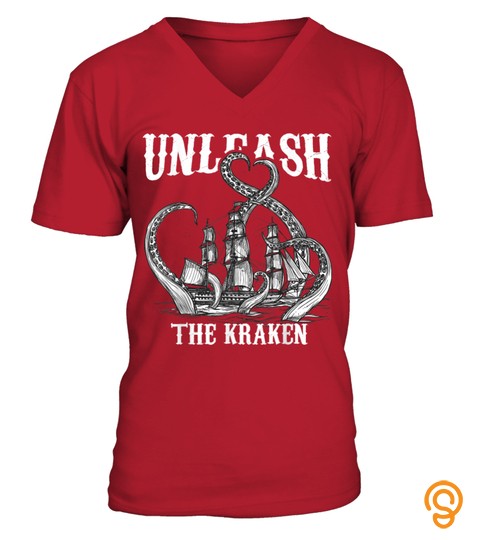 Octopus T Shirt   Unleash The Kraken Ship Sea Monster S