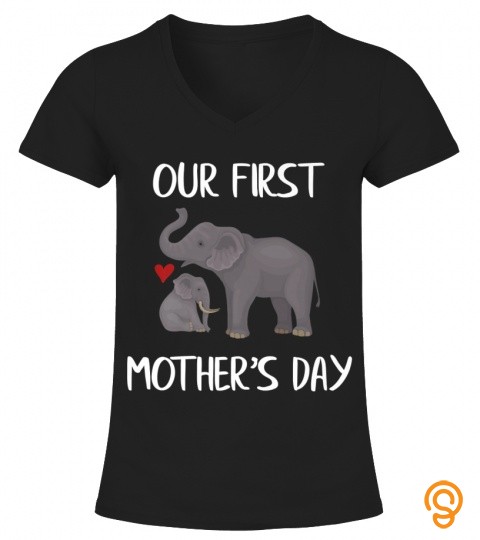Our First Mors Day Elephant Matching Family Mom And Baby Premium 