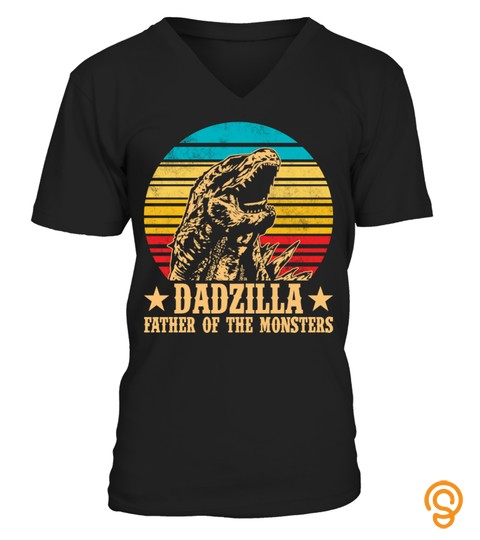 Dadzilla Father Of The Monsters Vintage Sunset