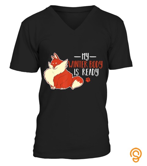 Fox Winter Body Fat Forest Animal Chubby Funny Novelty T Shirt