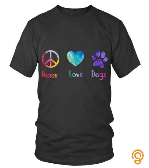 Dog Tshirt   Peace Love Dogs Hippie Van Shirt Funny Tropical Summer Gifts TShirt