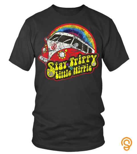 Trippy Little Hippie Van Peace 60s 70s Retro T Shirt