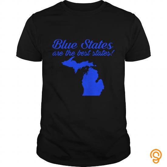 Embellished Blue Best Michigan T Shirt T Shirts Gift