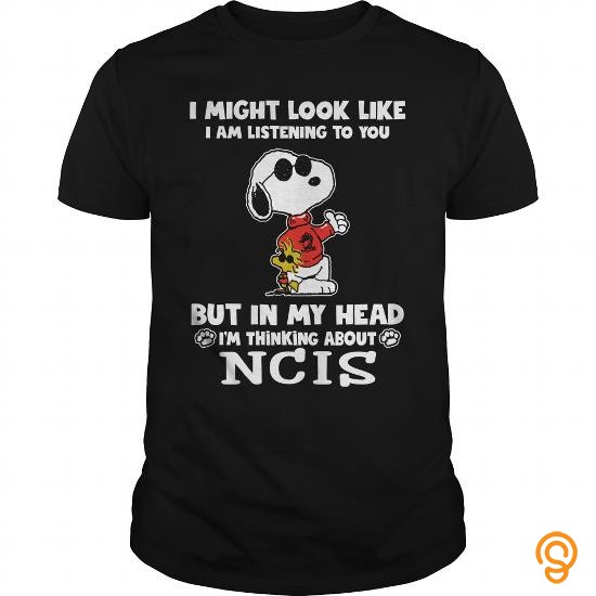 Boho Chic SNOOPY NCIS I MIGHT LOOK LIKE LISTENING TO YOU Tee Shirts Material