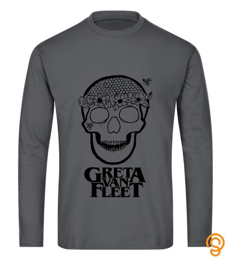 Greta Van Fleet – Flower Power skull shirt