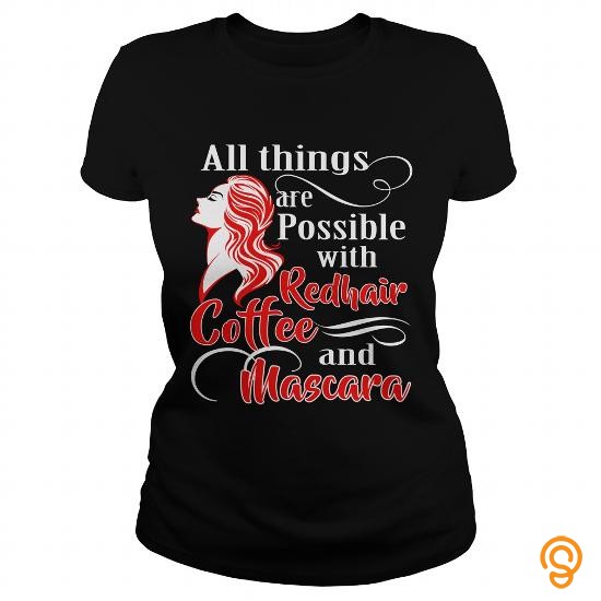 Individual Style Redhair T Shirt Funny Redhair Coffee And Mascara Gift Tee T Shirts Apparel