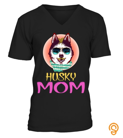 Hipster Husky Dog Mom In Sunglasses