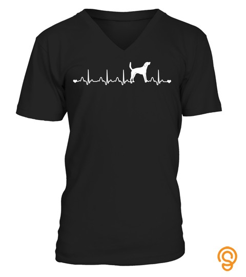 Cute Heartbeat EKG Americian Foxhound Dog Mom T Shirt
