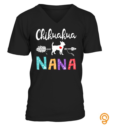 Vintage Chihuahua NaNa Tee Shirt Dog Mom Grammie Gifts Women