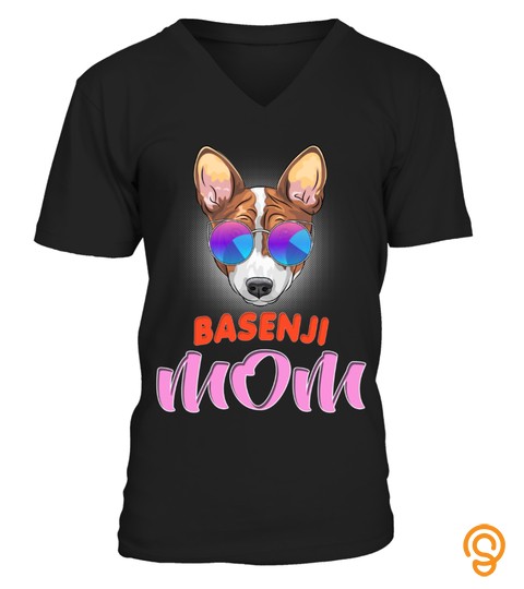Hipster Serious Dog Basenji Mom In Glasses