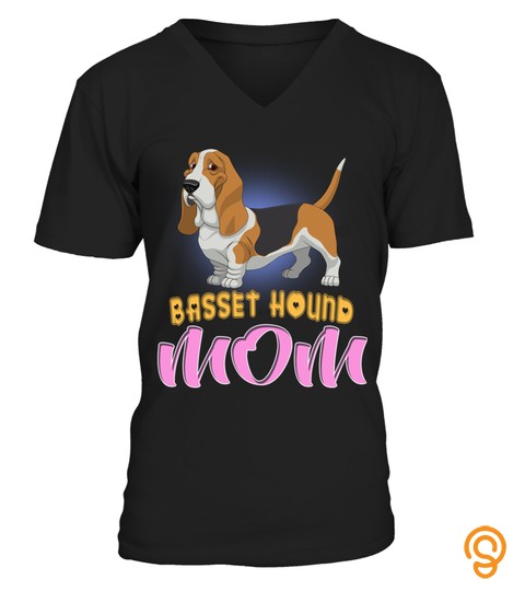 Funny Thoroughbred Basset Hound Mom Dog