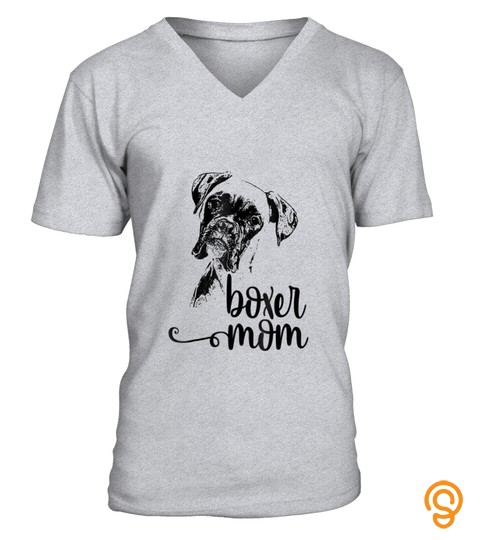 Boxer Mom Dog Face T Shirt   Dog Lovers Boxer Mom Gift Shirt
