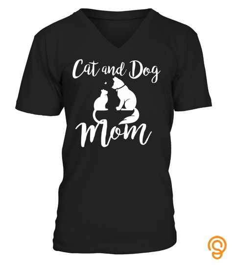 Pets Animals Cats and Dogs T Shirt Cat Mom AF Dog Dad Puppy