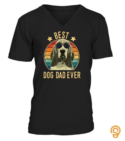 Mens Best Dog Dad Ever Basset Hound Father's Day Gift T Shirt