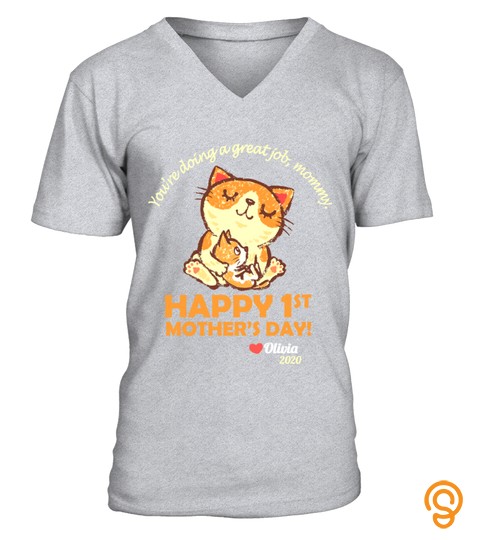First Mother‘s Day Cat Mom And Baby 3 Customize