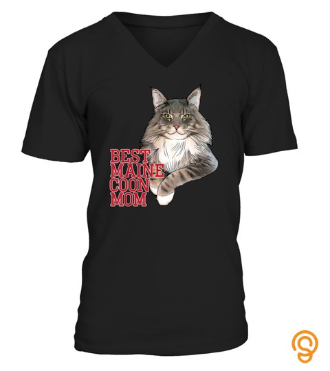 Best Maine Coon Mom Funny Cat T shirt