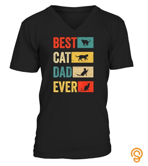 Best Cat Dad Ever   Cat Lovers Cat Dad Fabulous Gift T Shirt