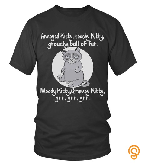 Cat Shirts Annoyed Touchy Moody Grumpy Kitty T Shirts Hoodies Sweatshirts