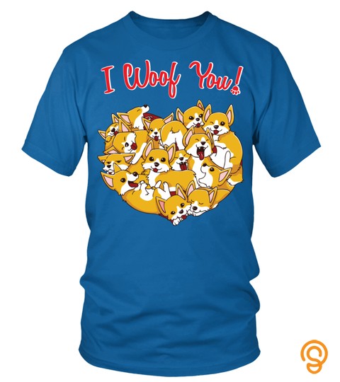 I Woof You Corgi Dog Corgis Heart Shape Valentines Day Gift Sweatshirt