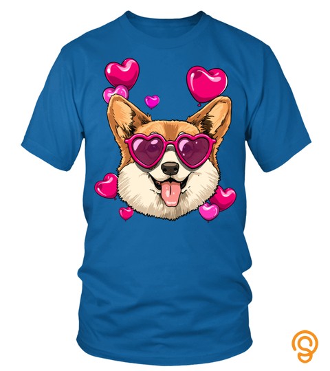 Corgi Valentines Day Shirt Heart Dog Lover Gift Sweatshirt