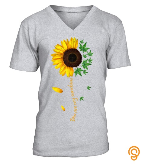 Weed Sunflower Shirt Women Marijuana 420