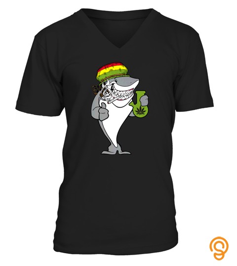 Reggae Shark Tshirt Weed Smoker Tshirt   Hoodie   Mug (Full Size And Color)