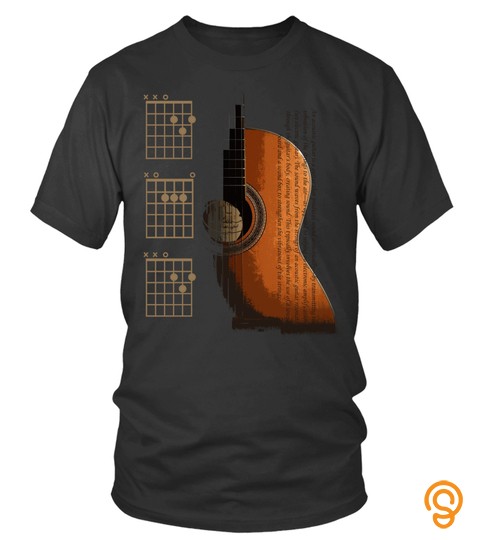 Fathers Day Shirts   DAD Chords Acoustic Guitar For The Guitarist Long Sleeve TShirt