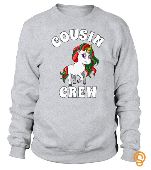 Cousin Crew Christmas Unicorn T Shirt Matching Family Tshirt   Hoodie   Mug (Full Size And Color)