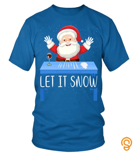 Let It Snow Santa Cocaine Adult Humor Xmas Funny Gag Gifts Pullover Hoodie
