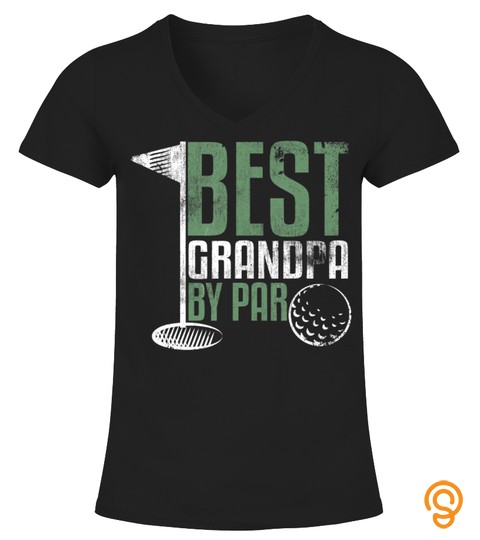 Best Grandpa By Par Father's Day Golf Grandad Golfing Gift T Shirt