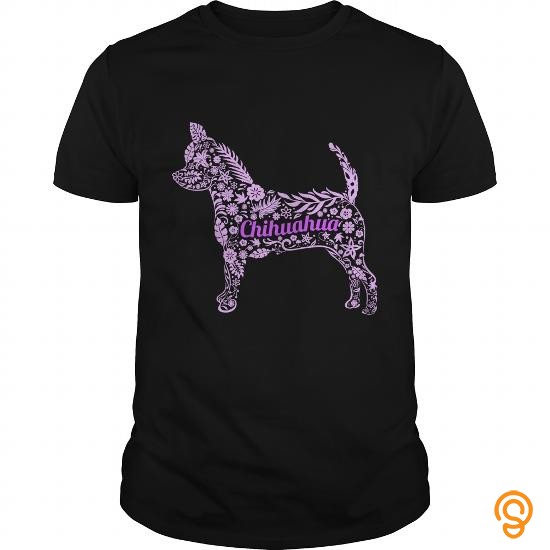 Outdoor Wear Chihuahua Floral Tee Shirts Clothing Brand