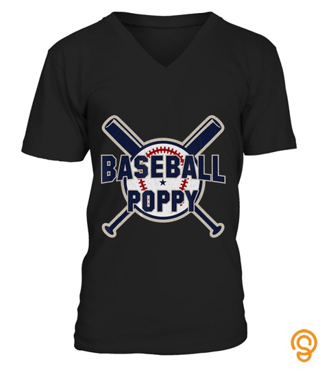 Baseball Poppy Softball Papa Funny Father's Day Gift Grandpa T Shirt