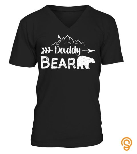 Mens Daddy Bear Shirt Matching Family Mama Papa Bear Camping Gift