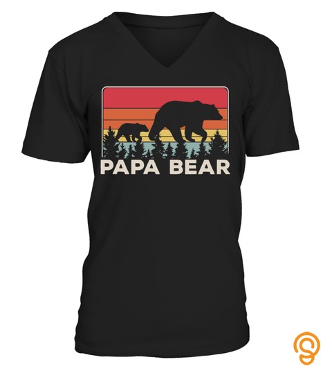 Papa Bear T Shirts Father's Day Shirt