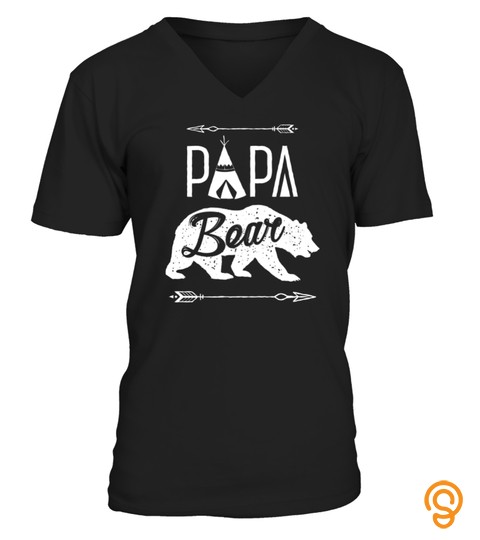 PAPA BEAR T SHIRT FATHERS DAY FAMILY MATCHING COUPLE MEN TSHIRT   HOODIE   MUG (FULL SIZE AND COLOR)