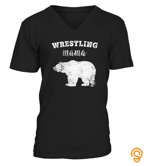 Wrestling Mama Bear T Shirt Wrestler Mom Tshirt   Hoodie   Mug (Full Size And Color)