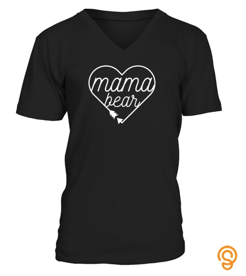 WOMENS MOTHERS DAY MAMA BEAR HEART TSHIRT   HOODIE   MUG (FULL SIZE AND COLOR)