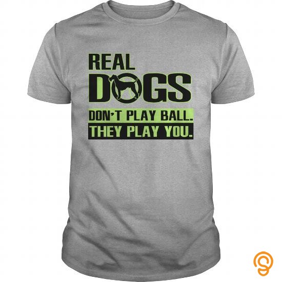 Crisp Real dogs don't play ball Tee Shirts Design