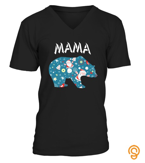 Mama Bear Christmas Matching Family Tshirt   Hoodie   Mug (Full Size And Color)
